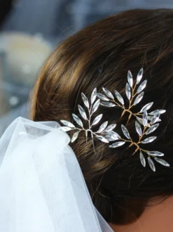 Coiffes Chapeaux de mariage Accessoires de cheveux de mariée strass