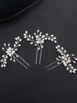 Coiffes Mariage Épingle À Cheveux Perle Strass Accessoires De Cheveux De Mariée