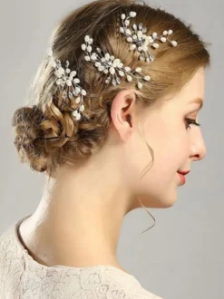 Coiffes Mariage Épingle À Cheveux Perle Strass Accessoires De Cheveux De Mariée