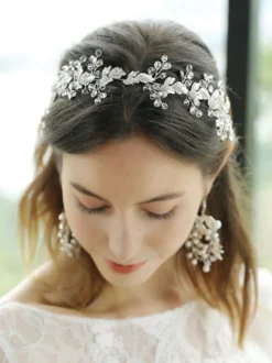 Coiffure de mariage Accessoires de cheveux de feuille de métal