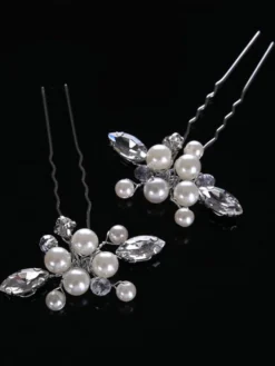 Coiffures de mariage Coiffures de mariage Métal perle Accessoires de cheveux de mariée