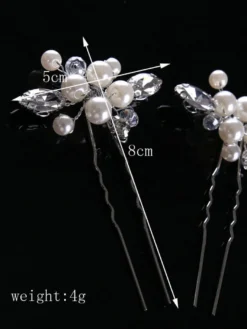 Coiffures de mariage Coiffures de mariage Métal perle Accessoires de cheveux de mariée