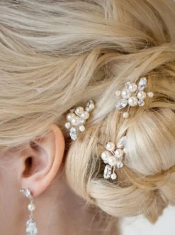 Coiffures de mariage Coiffures de mariage Métal perle Accessoires de cheveux de mariée