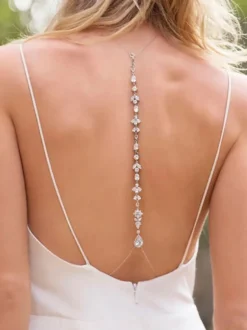 Colliers de mariage Collier de mariage en argent avec strass