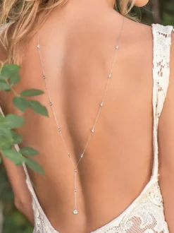 Colliers de mariage Collier de mariage en argent avec strass