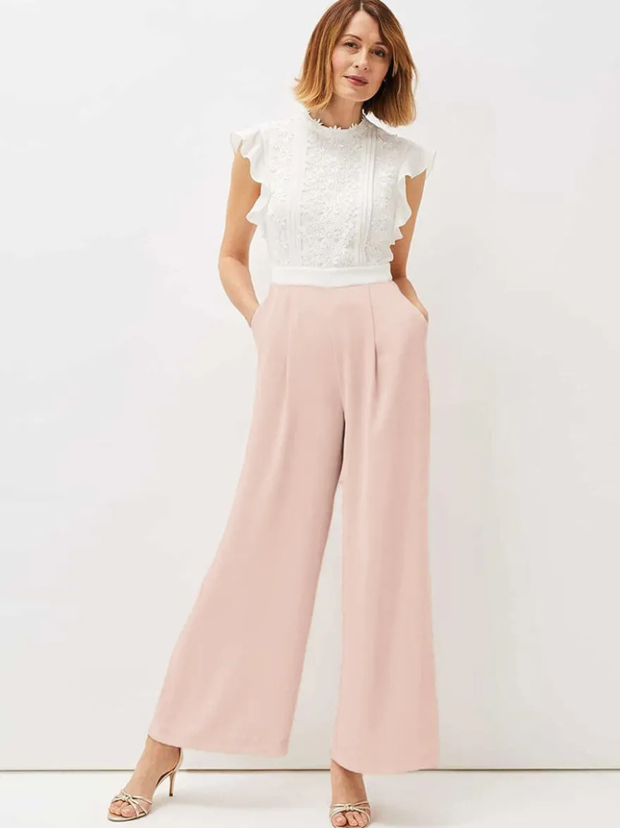 Combinaison de mariage tenue de mère de mariée col rond sans manche zip sur dos