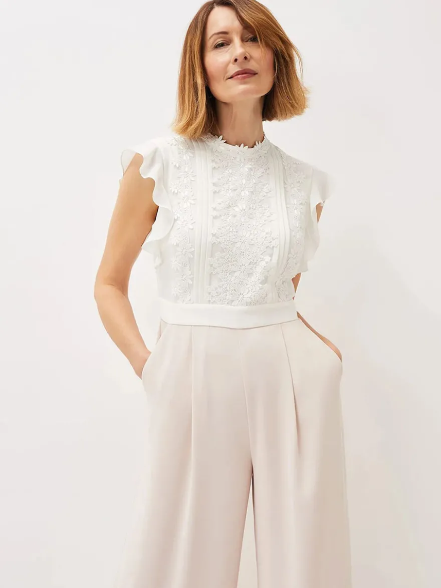Combinaison de mariage tenue de mère de mariée col rond sans manche zip sur dos