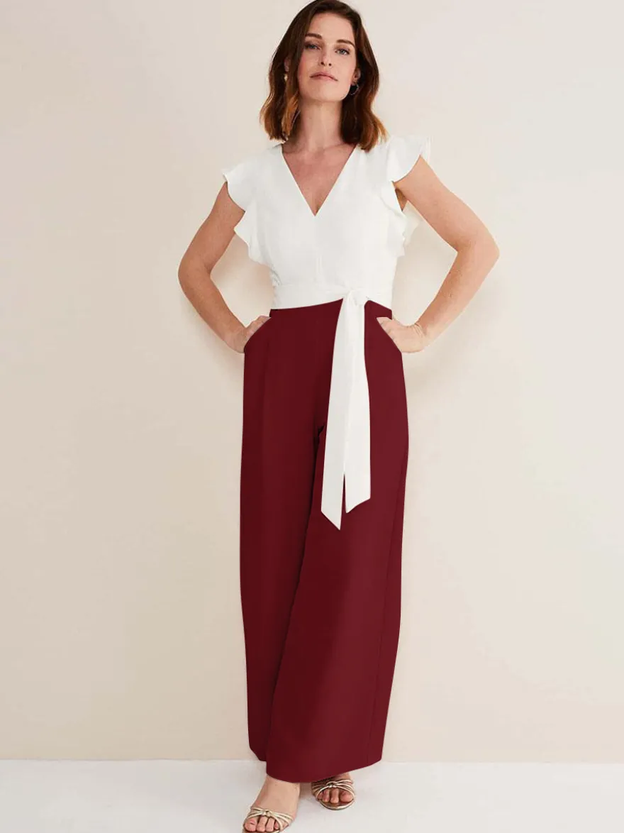 Combinaison de mariage tenue de mère de mariée combinaison sans manche col v