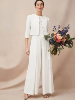 Combinaison de mariage tenue de mère de mariée 2 pièces combinaison sans manche