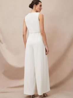Combinaison de mariage tenue de mère de mariée 2 pièces combinaison sans manche