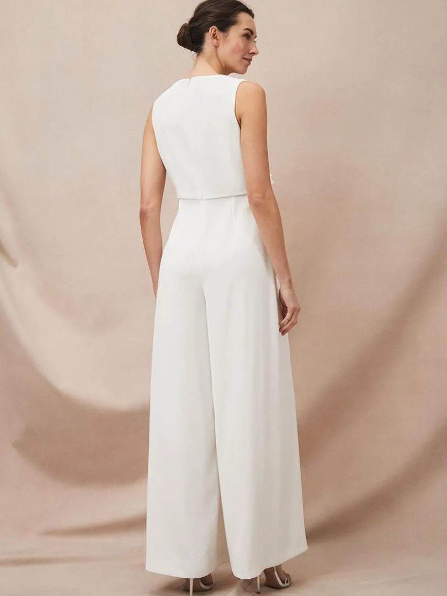 Combinaison de mariage tenue de mère de mariée 2 pièces combinaison sans manche