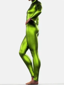 Combinaison en latex vert métallisé pour Halloween