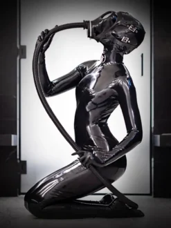 Combinaison intégrale en latex tenue fétichiste moulante tout-en-un
