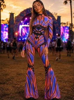 Combinaison intégrale imprimée colorée Zentai pour Halloween déguisement de cosplay combinaison moulante Zentai pour Mardi Gras