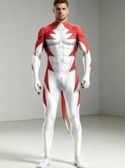Combinaison moulante moulante pour homme style zentai idéale pour Halloween et le cosplay animal.