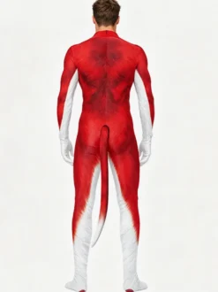 Combinaison moulante moulante pour homme style zentai idéale pour Halloween et le cosplay animal.