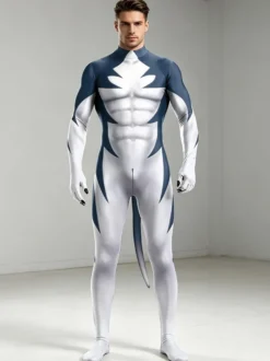 Combinaison moulante moulante pour homme style zentai idéale pour Halloween et le cosplay animal.