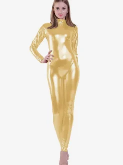 Combinaison moulante sexy en PVC pour femme style Zentai