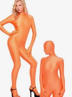 Combinaison Orange en Spandex Lycra Déguisements Halloween