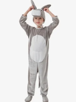 Combinaison pyjama Kigurumi Animal Halloween Enfant Polyester Chapeau Combinaison
