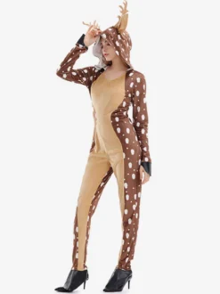 Combinaison Pyjamas Kigurumi Noël À Capuche En Polyester Déguisement Noël