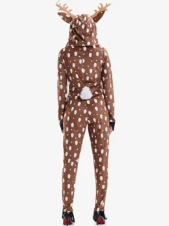 Combinaison Pyjamas Kigurumi Noël À Capuche En Polyester Déguisement Noël