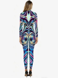 Combinaisons fluo costumes impression numérique 3D combinaisons moulantes phosphorescentes zentai costumes de cosplay d'Halloween combinaisons en lycra spandex zentai