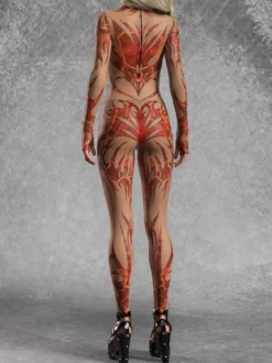 Combinaisons moulantes Zentai costumes néon déguisements d'Halloween cosplay impression numérique 3D body phosphorescent UV imprimé floral combinaisons moulantes Zentai pour les fêtes