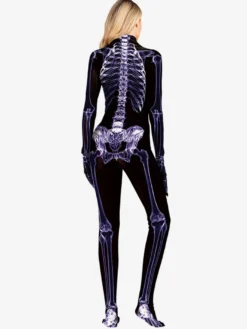 Combinaison squelette d'Halloween pour adultes imprimés complets