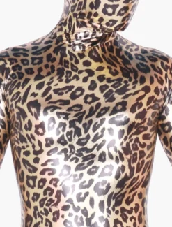 Combinaisons zentai animales Leopard Zentai Déguisements Halloween métallique brillant 2026 Costume d'animal