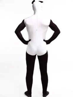 Combinaisons zentai animales Combinaisons Zentai pour adultes Panda Sexy Lycra Spandex Noir Bloc de Couleur Animal Costumes Complets du Corps