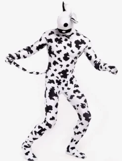 Combinaisons zentai animales Toussaint Cosplay Costume de zentai blanc de Vache motifs d'animaux en lycra spandex enveloppé Déguisements Halloween