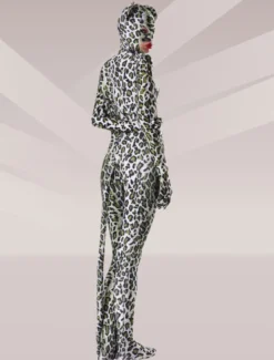 Combinaisons zentai animales Toussaint Cosplay Costume de zentai multicolore à motif léopard en lycra spandex face ouverte Déguisements Halloween
