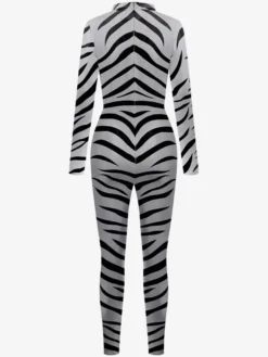 Combinaisons zentai animales Combinaison Zentai unisexe pour Halloween cosplay imprimé peau de zèbre combinaison moulante pour fête