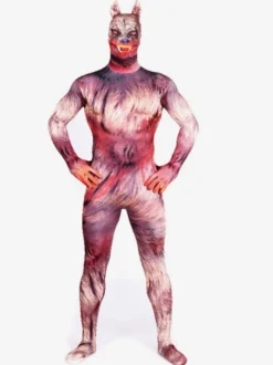 Combinaisons zentai animales Halloween Combinaison Zentai Adulte Loup-Garou Lycra Spandex Costumes Corps Entier