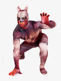 Combinaisons zentai animales Halloween Combinaison Zentai Adulte Loup-Garou Lycra Spandex Costumes Corps Entier