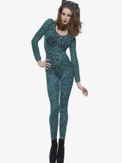 Combinaisons zentai animales Halloween Combinaison zentai sexy à imprimé léopard pour femme