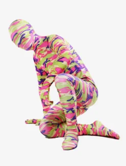 Combinaisons zentai camouflage Costume de zentai enveloppé unisexe en lycra spandex multicolore effet camouflage Déguisements Halloween