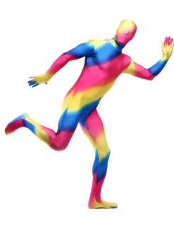 Combinaisons zentai camouflage Costume de zentai populaire combinaison enveloppé unisexe en lycra spandex multicolore avec rayure Déguisements Halloween