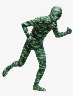 Combinaisons zentai camouflage Costume de zentai enveloppé unisexe en lycra spandex multicolore camouflage vert foncé Déguisements Halloween