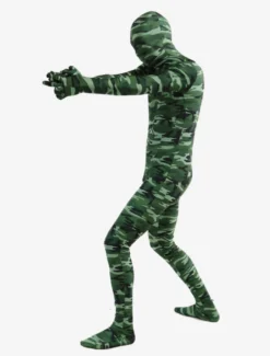 Combinaisons zentai camouflage Costume de zentai enveloppé unisexe en lycra spandex multicolore camouflage vert foncé Déguisements Halloween