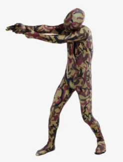 Combinaisons zentai camouflage Costume beau de zentai enveloppé unisexe en lycra spandex multicolore camouflage Déguisements Halloween