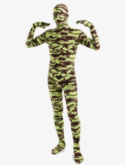Combinaisons zentai camouflage Costume de zentai multicolore camouflage en lycra spandex enveloppé Halloween