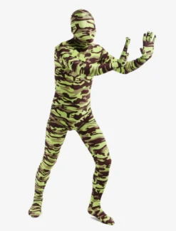 Combinaisons zentai camouflage Costume de zentai multicolore camouflage en lycra spandex enveloppé Halloween