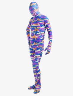 Combinaisons zentai camouflage Costume excellent de zentai enveloppé unisexe en lycra spandex multicolore camouflage Halloween