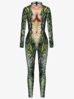 Combinaisons Zentai à motifs body néon costumes impression numérique 3D body phosphorescent UV combinaisons Zentai costume de cosplay d'Halloween en lycra spandex