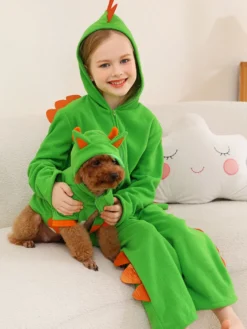 Combinaison verte pour enfants vêtements de dinosaure costumes pour enfants ensemble vert combinaison pour enfants