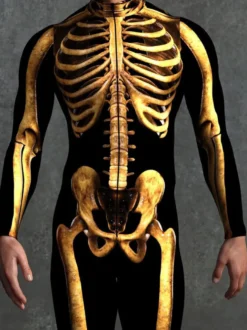 Combinaison zentai à motifs combinaison squelette d'Halloween combinaison moulante anatomique imprimée en 3D