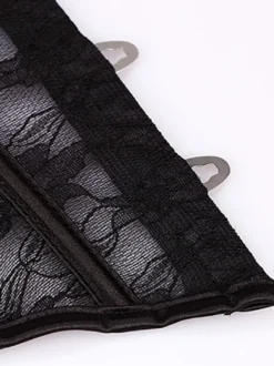 Corset bustier en dentelle transparente sans bretelles 2 couleurs