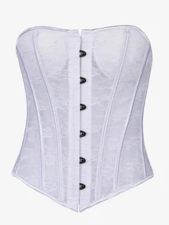 Corset bustier en dentelle transparente sans bretelles 2 couleurs